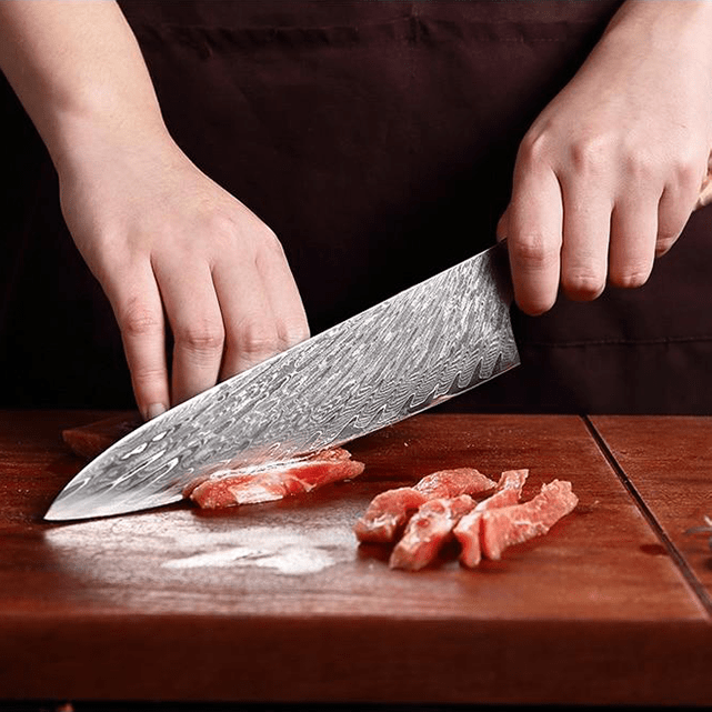 Gyuto Japanese Damascus Steel Chef Knife – Celestial Blue