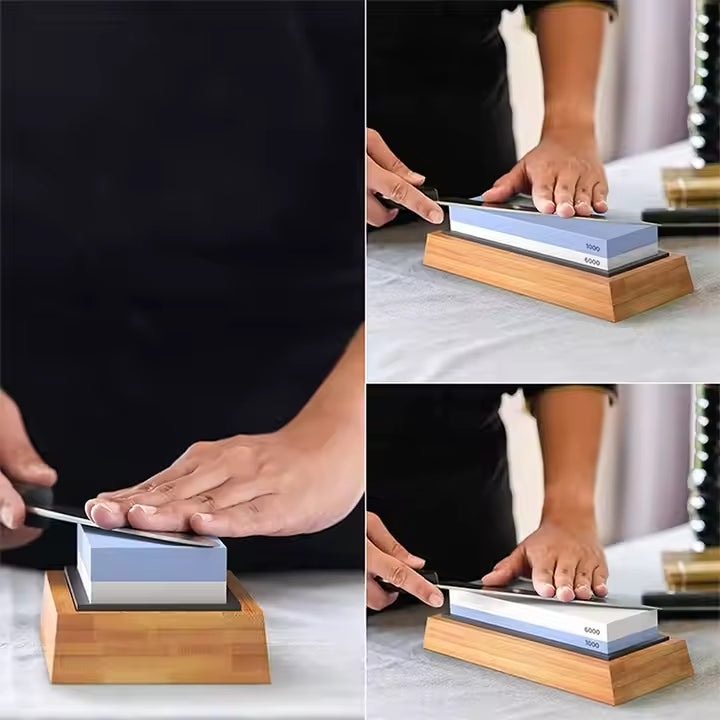 Sharp Pebble Premium Whetstone Knife Sharpening Stone 2 Side Grit 1000/6000