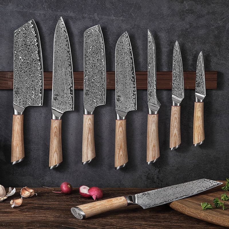 Kasami Japanese Damascus Steel Kitchen Knives Set – Sandwood Edition