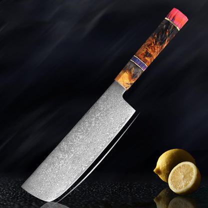 Katanami Handmade Japanese Damascus Chef Knife – Sunset Ember Edition