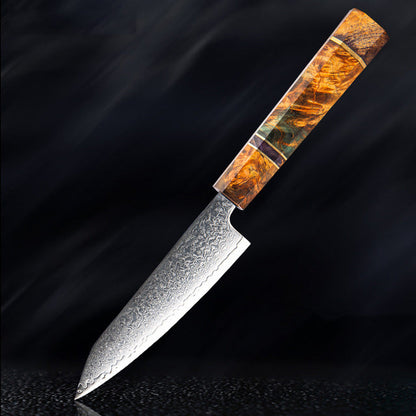 Katanami Handmade Japanese Damascus Chef Knife – Sunset Ember Edition