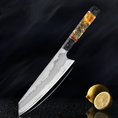 Kiritsuke Japanese Damascus Chef Knife – Sandstorm Edition