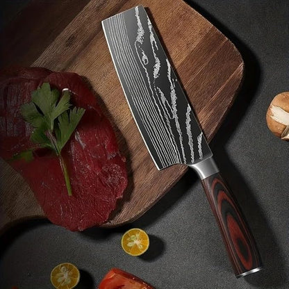 Nakiri Damascus Vegetable Knife – Darkwood Edition