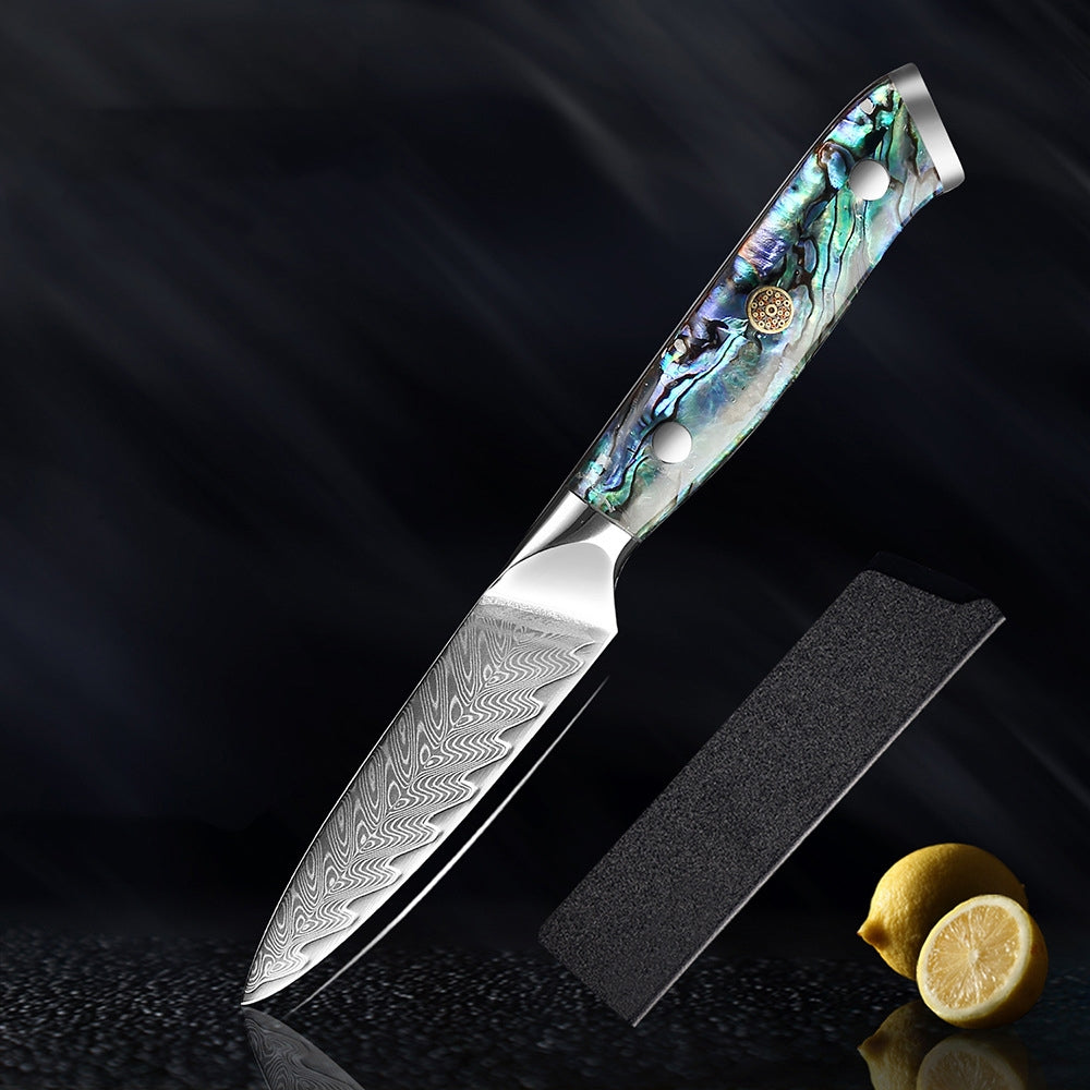 Okugai Damascus Kitchen Knife – Ocean Pearl Edition