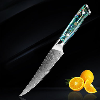 Okugai Damascus Kitchen Knife – Ocean Pearl Edition