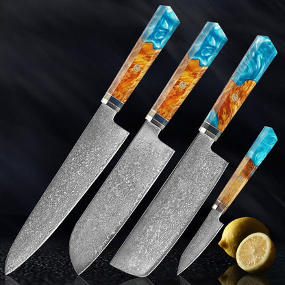 Seiki Premium Japanese Damascus Knife – Skyborn Blue Edition