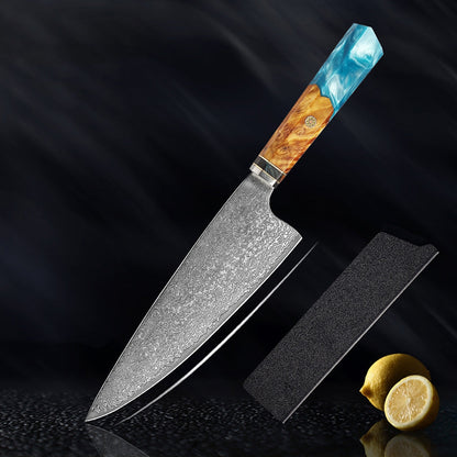 Seiki Premium Japanese Damascus Knife – Skyborn Blue Edition