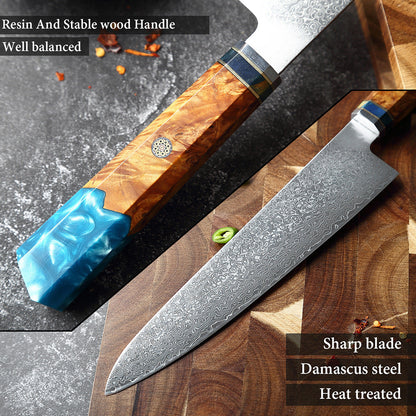 Seiki Premium Japanese Damascus Knife – Skyborn Blue Edition