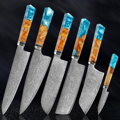 Seiki Premium Japanese Damascus Knife – Skyborn Blue Edition